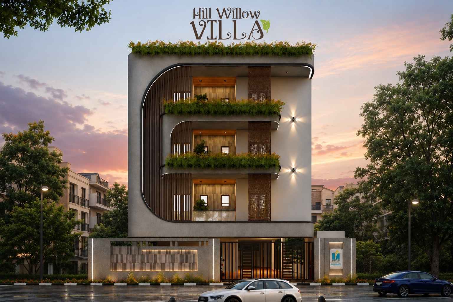Willow Villa front elevation with premium 3 BHK flats for sale in Anna Nagar, Chennai