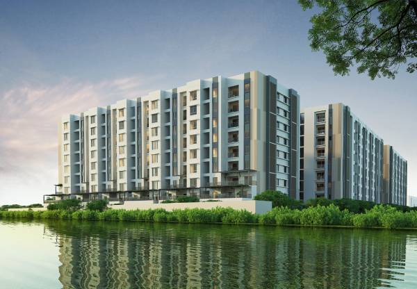 An image showing Beautiful lakefront view of Lakeside 3 Flats in Ambattur 